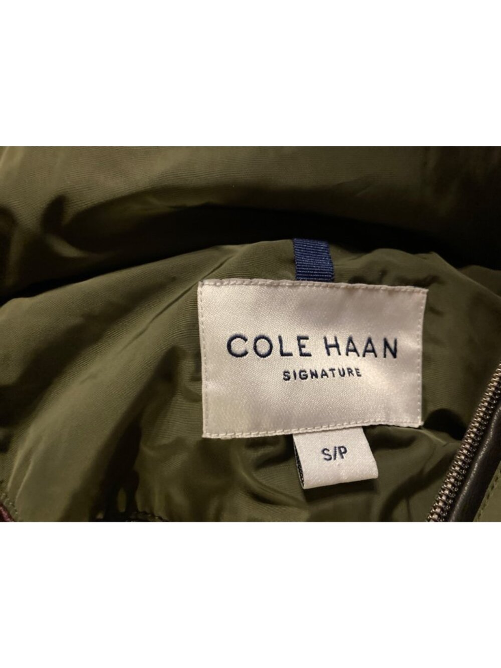 Cole Haan Down Coat Hood Green Size Small S/P New With Tag - Picture 3 of 3